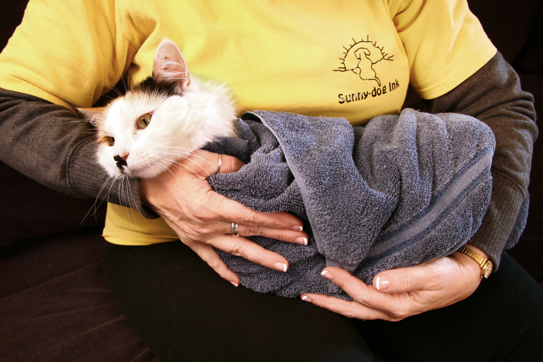 Kitty Burrito -- Restraining your cat to perform first aid